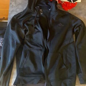 Black adidas zip up